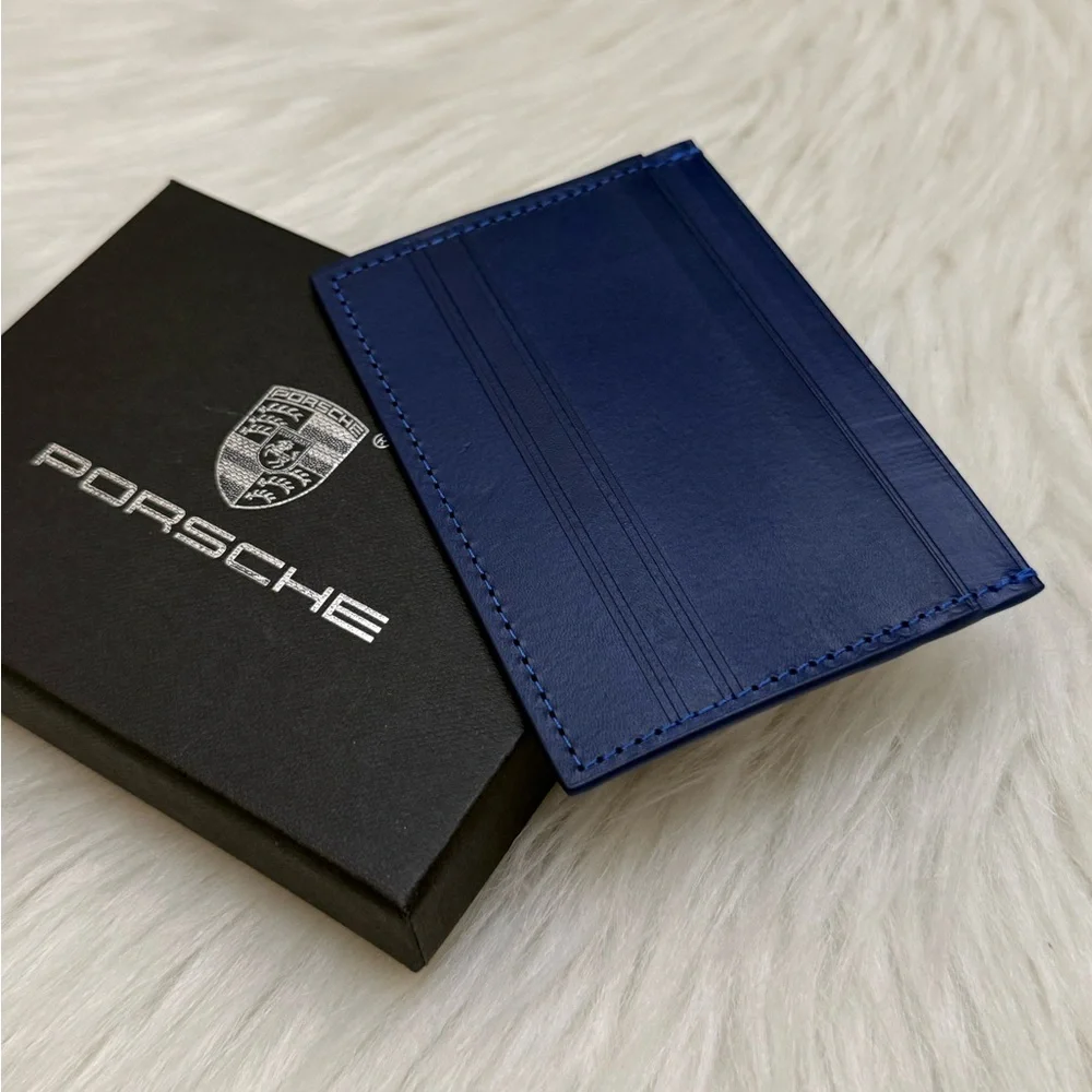 BORLINO - BLUE LEATHER PORSCHE CARDHOLDER WALLET